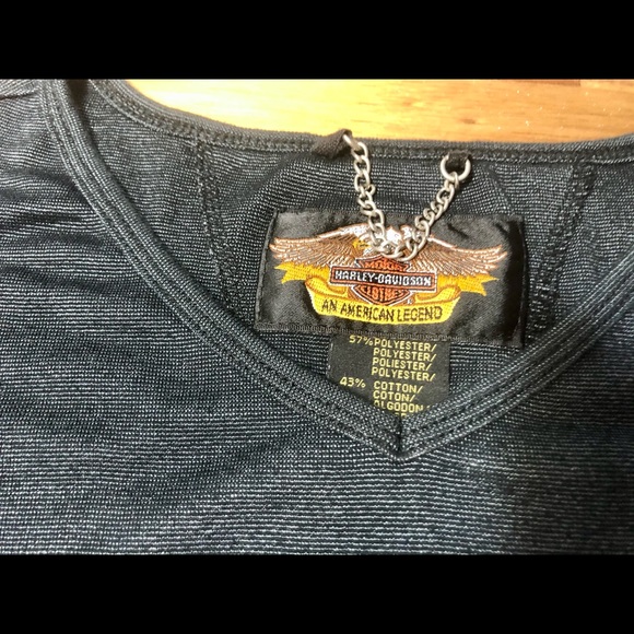 EUC ladies Harley Davidson s/s V-neck Tee - Picture 2 of 4